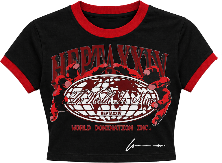 World Domination Cropped Top (black)