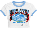 World Domination Cropped Top (white)