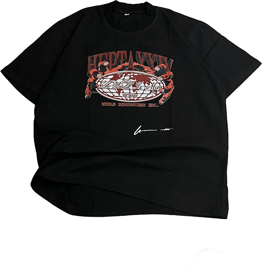 World Domination Tee (Charcoal Black)